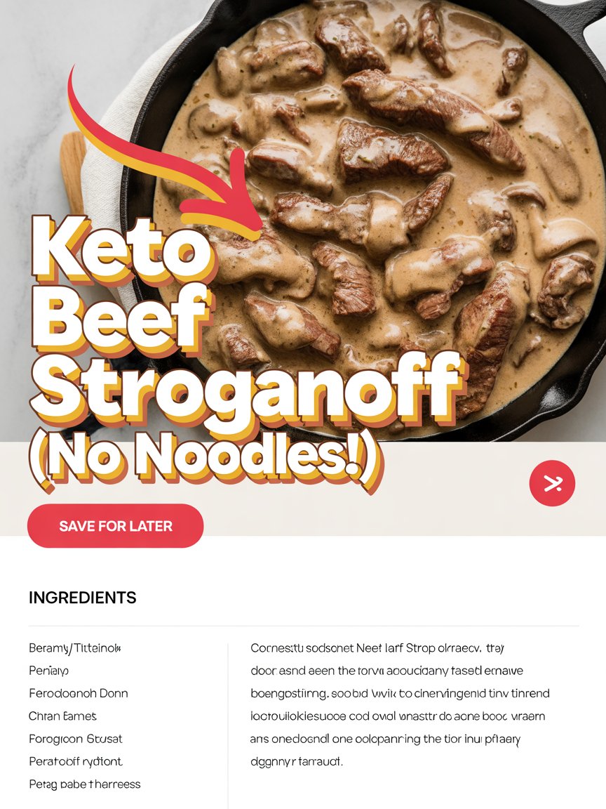 Keto Beef Stroganoff (No Noodles!)