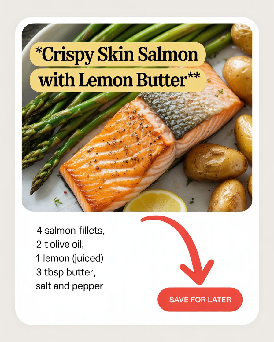 Crispy Skin Salmon with Lemon Butter