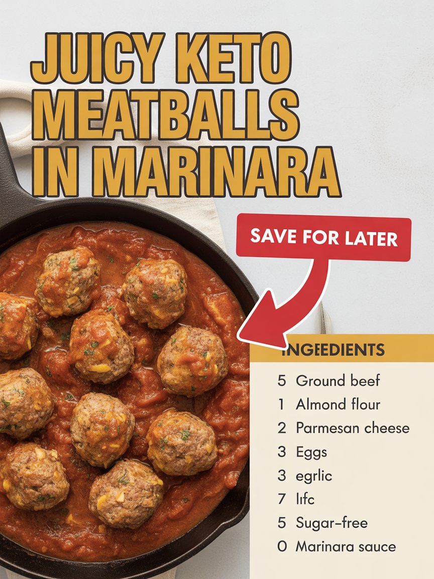 Juicy Keto Meatballs in Marinara