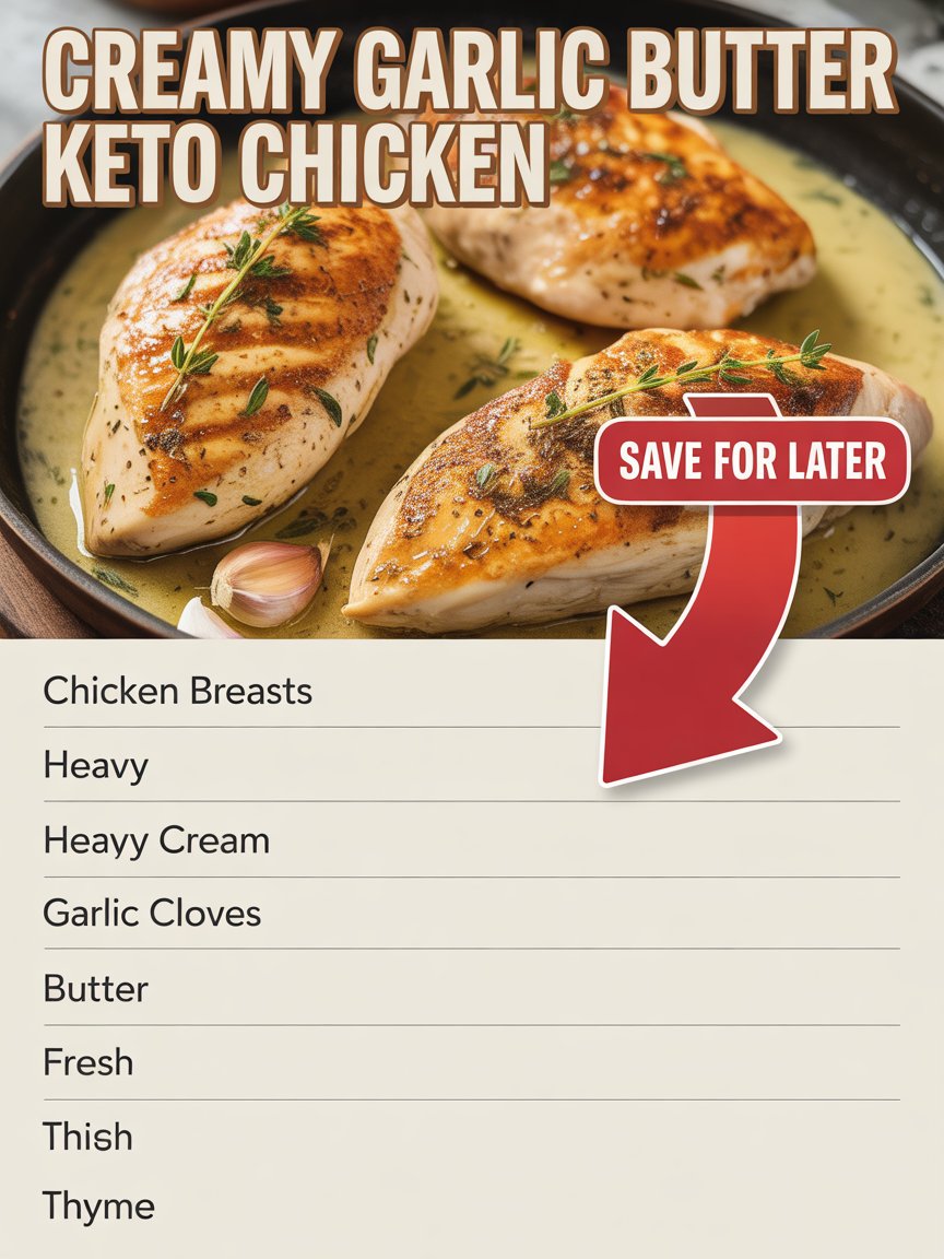 Creamy Garlic Butter Keto Chicken