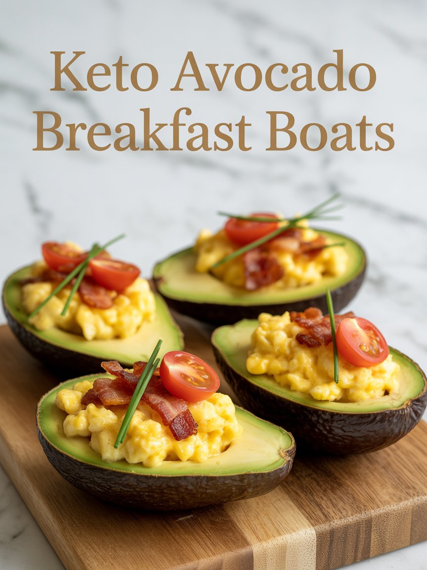 Keto Avocado Breakfast Boats