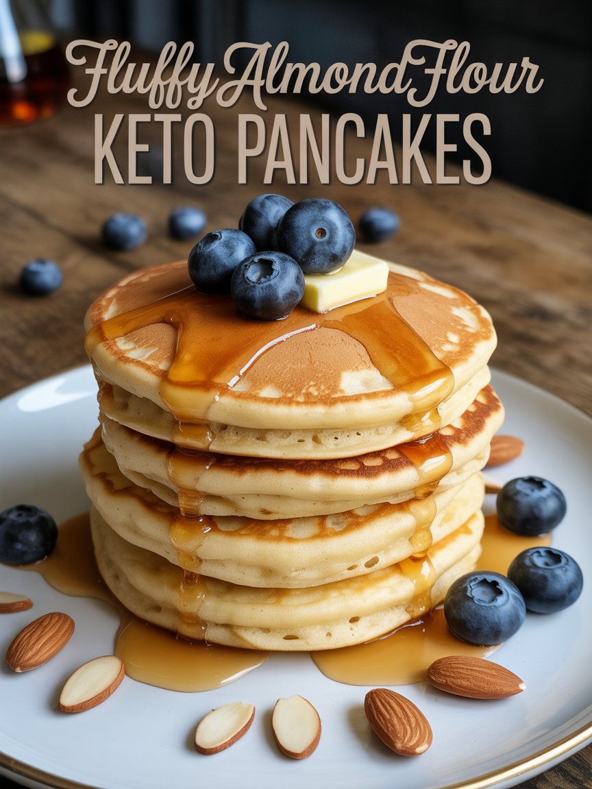 Fluffy Almond Flour Keto Pancakes