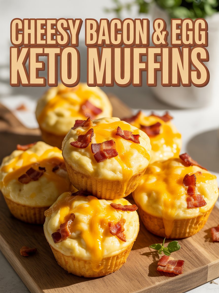 Cheesy Bacon & Egg Keto Muffins