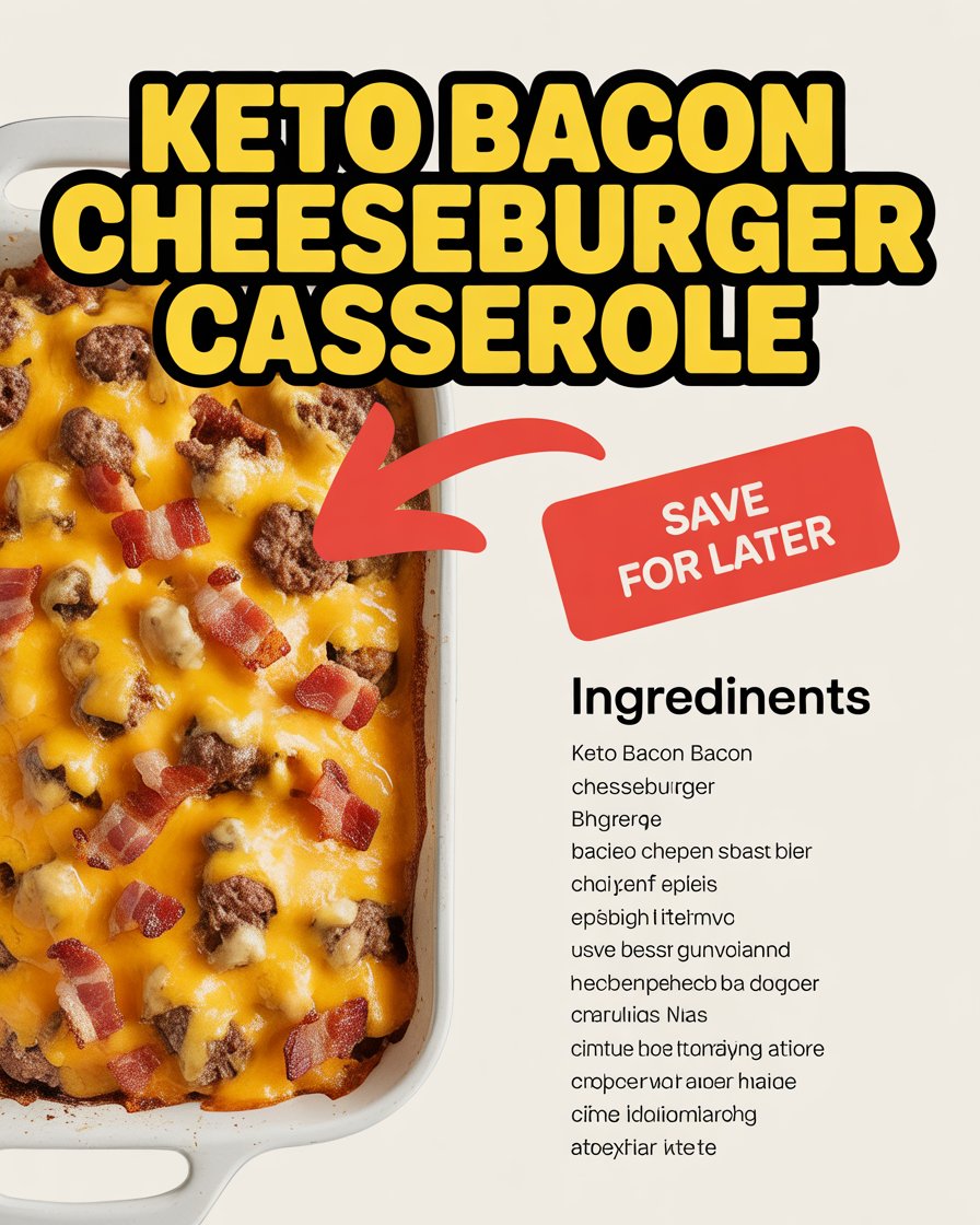Keto Bacon Cheeseburger Casserole